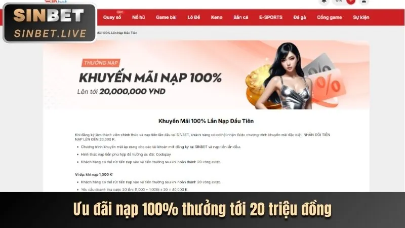 Thưởng chào mừng vn23 nổ hũ